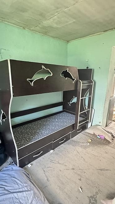 bunk bed: Детская двухъярусная кровать «Дельфины» - Два спальных места одно над — 4