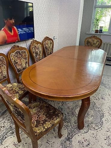 coffee table: Стол и стул для зала, Б/у, Самовывоз, цвет - Коричневый — 1