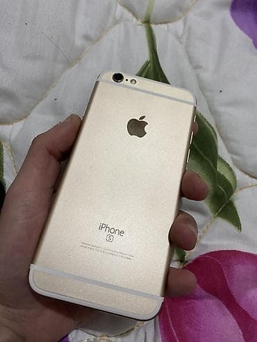 IPhone 6s, Б/у, 128 ГБ, Золотой, Защитное стекло, Чехол, 100 %
