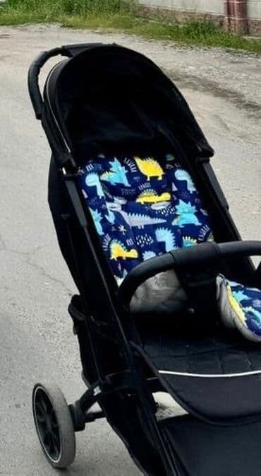 сколько стоит детская коляска: Коляска, цвет - Черный, Б/у — 1