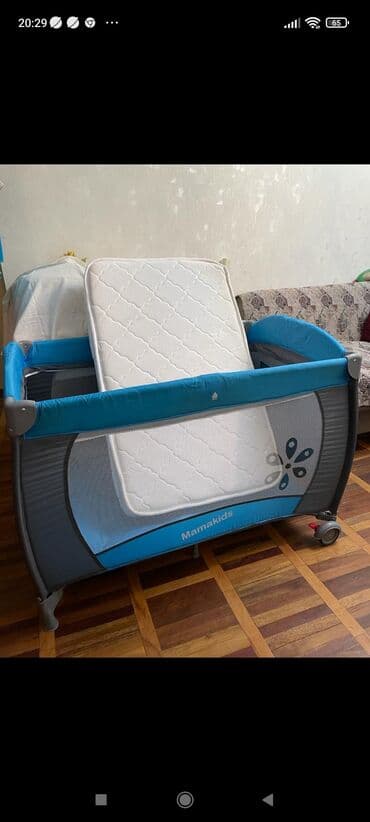 Шкафы: Детская кроватка складная .С ортопедическим матрасом 9000сом — 3