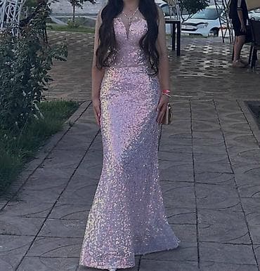 платье рапунцель: Вечернее платье русалка + накидка-шлейф - Цвет: нежно-розовый с — 3