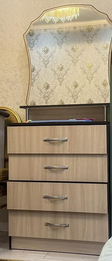Спальный гарнитур в современном стиле, цвет дуб с выразительной
