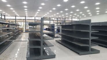 Полки стеллажи, с хорошим состоянием цвет серый Наличии 60 м at lalafo.kg Полки стеллажи, с хорошим состоянием цвет серый Наличии 60 м