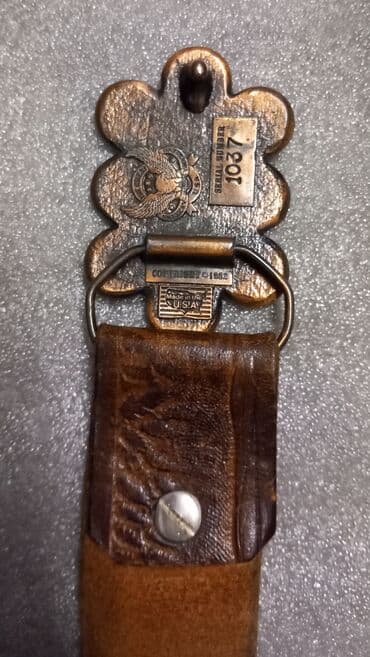 Средства для стирки: Ремень, Другой бренд, Материал: Натуральная кожа, Мужские, Б/у — 9