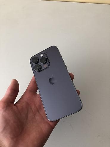 13 iphone: IPhone 14 Pro, Б/у, 128 ГБ, Deep Purple, Защитное стекло, Чехол, 100 % — 1
