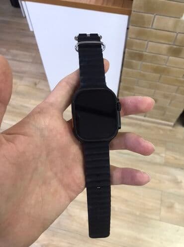 купить apple watch: Смарт-часы с прямоугольным дисплеем и черным ремешком. Apple Watch — 3