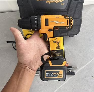 для дрели: Аккумуляторная дрель‑шуруповёрт Saben Master 25V - Питание: литиевая — 1