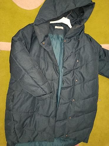 кожаные пиджак: Пуховик, Длинная модель, С капюшоном — 10