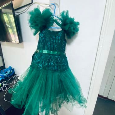 платья праздничные: Детское платье, цвет - Зеленый, Новый — 8