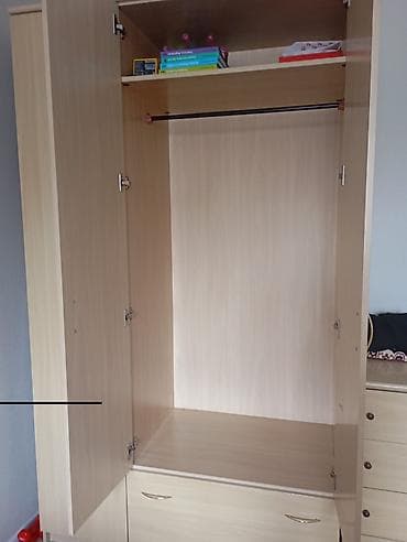 sofa bed: Спальный гарнитур, Б/у, Двуспальная кровать, Белоруссия, ДСП, Самовывоз, цвет - Бежевый — 1