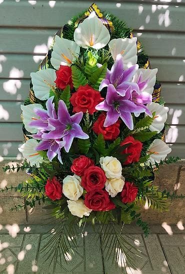 4 метра: Венок ритуальный 120см высота — 1