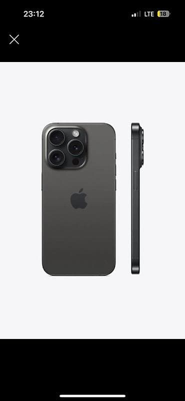 Техника жана электроника: IPhone 15 Pro, Колдонулган, 256 ГБ, Black Titanium, Заряддоочу түзүлүш, Коргоочу айнек, Каптама, 86 % — 1