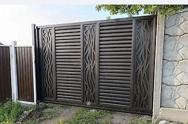 Распашные ворота: Металлические ворота и калитки из профиля - Материал: стальной каркас — 8