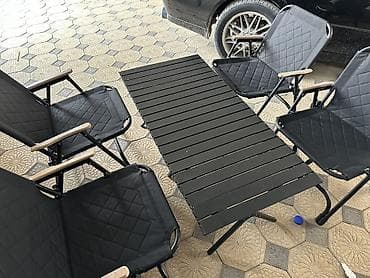 стул для пикника: Комплект садовой мебели, Стол, Металл — 4