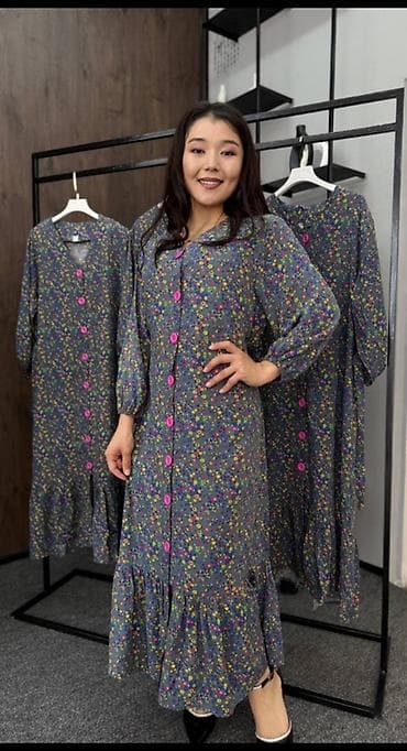 ключница бишкек: Күнүмдүк көйнөк, Жай, Узун модель, Штапель, Түз, Стандарт — 3