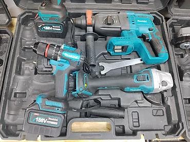 dish sets: Набор аккумуляторного инструмента Makita 18V в кейсе. Состав — 1