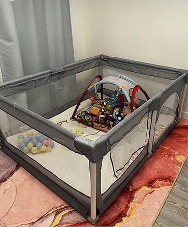 горки для садика: Детский манеж‑ограждение большого размера 2*2 - Просторный — 1