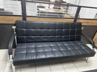 фотографии офисной мебели: Комплект офисной мебели, Диван, Металл, цвет - Черный — 14