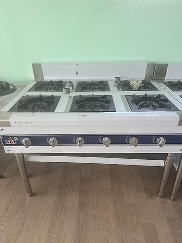 Профессиональная газовая плита OMAX на 6 конфорок - Тип: газовая