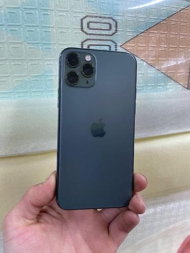 IPhone 11 Pro, Б/у, 256 ГБ, Зеленый, Защитное стекло, Чехол, 74 %