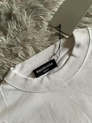 Футболки: Мужская футболка, L, XL, 2XL, Balenciaga, Новый, цвет - Белый — 3