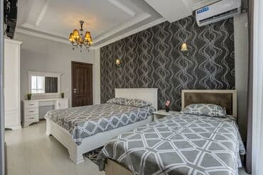 сдается квартира район кара жыгач: 3 комнаты, Душевая кабина, Постельное белье, Кондиционер — 4