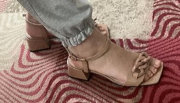 черная обувь: Босоножки, 35, 35.5, 36, Respect, Новый, цвет - Бежевый, Самовывоз, Платная доставка — 3