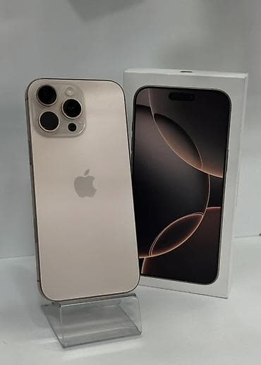 max 3: IPhone 16 Pro Max, 256 ГБ, Desert Titanium, Коробка, В рассрочку, 90 % — 1