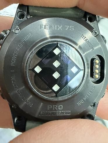 Смарт-часы: Garmin Fēnix 7S Pro Sapphire Solar Titanium - Корпус: титан, задняя — 2