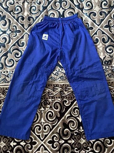 Кимоно для дзюдо Adidas, синее, комплект: куртка и брюки. - — 5