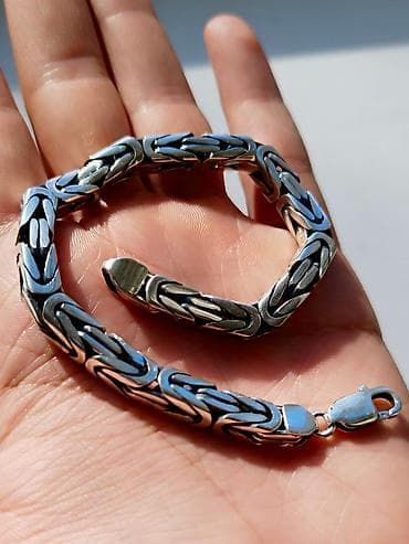 what: Серебряные Цепи и Браслеты Ручная работа 925-960 проба — 7