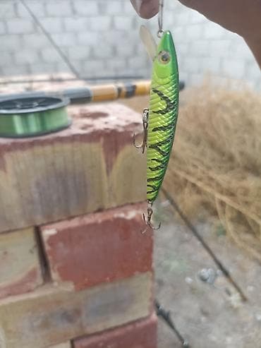 билиярд стол: Воблер для спиннинга + леска (катушка-держатель) - Приманка типа — 2