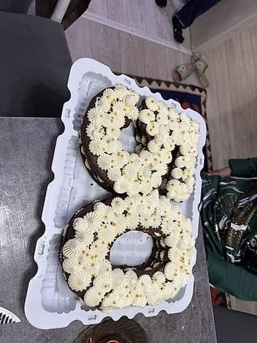 Акшактар, ун, шекер: Именной торт-цифра из шоколадных коржей - Формат: торт в виде цифр — 1