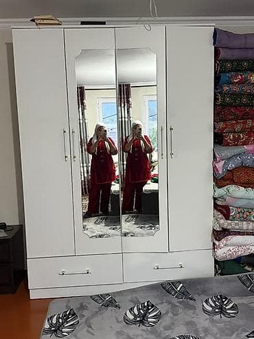 раздвижной диван: Спальный гарнитур, Шкаф, цвет - Белый — 1