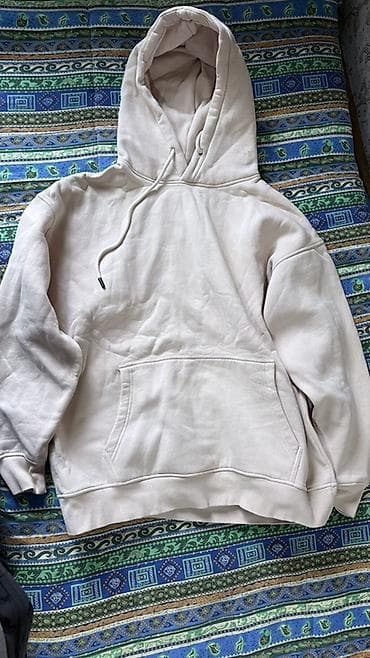 одежд: Толстовка с капюшоном, размер XXL, цвет — светло-бежевый (молочный) — 3