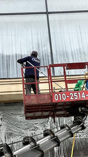 мокрый фасад: Уборка территории, Мойка фасада — 6