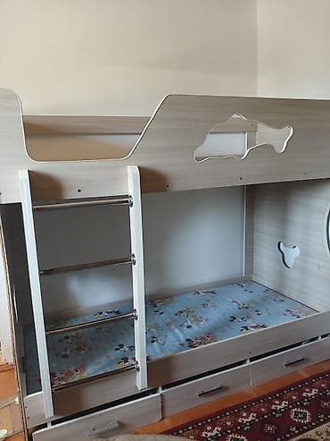 обувь cat бишкек: Двухъярусная детская кровать, ЛДСП, цвет - Коричневый — 2