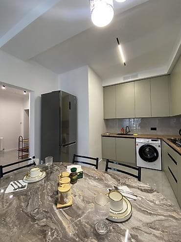 бишкек французский квартал: 2 комнаты, Люкс, элитка, Асанбай мкр, Душевая кабина, Постельное белье, Кондиционер — 8