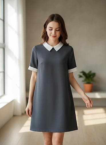 Детское платье, цвет - Серый, Новый