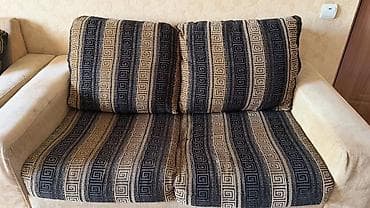 Мебель: Комплект мягкой мебели, Б/у, Самовывоз, цвет - Бежевый — 2