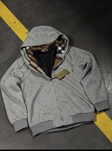 Носки и белье: Мужская толстовка, L, Burberry, Новый, цвет - Серый — 1