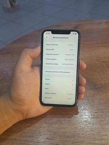 iphone 11: IPhone 11 Pro, Б/у, 256 ГБ, Space Gray, Защитное стекло, Чехол, 83 % — 1