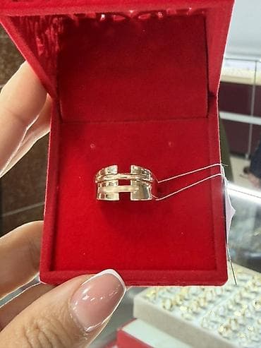 Кольца: Золотое кольцо с резным узором “звёздочки” - Материал: жёлтое золото — 10