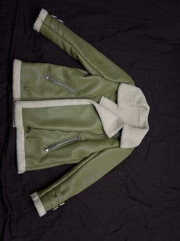 Кожаная куртка, Косуха, Кожзам, С утеплителем, Оверсайз, S, M