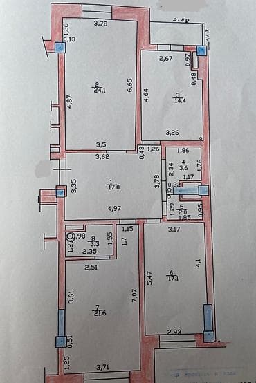 Квартиры: 3 комнаты, 106 м², Ак-Кеме (старый аэропорт) Элитка, 9 этаж, Евроремонт — 7
