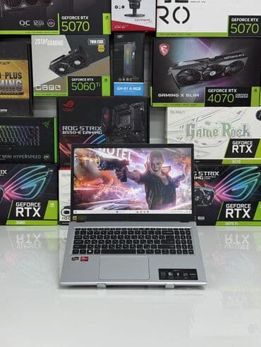 Мониторлор: Ноутбук, Acer, 16 ГБ ОЭТ, AMD Ryzen 5, 15.6 ", Колдонулган, Татаал эмес тапшырмалар үчүн, эс тутум SSD — 1