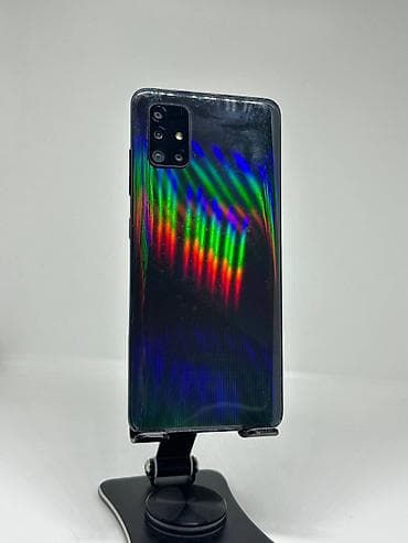 Техника и электроника: Samsung Galaxy A51, Б/у, 64 ГБ, цвет - Синий, 2 SIM — 1