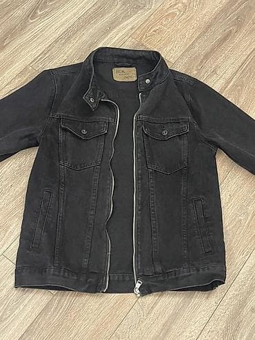 Эркектер кийими: Джинсовая куртка BLK JEANS BINLAIKE - Цвет: угольно‑чёрный, легкий — 1