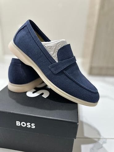 Лоферы, 41, Boss, Новый, цвет - Синий